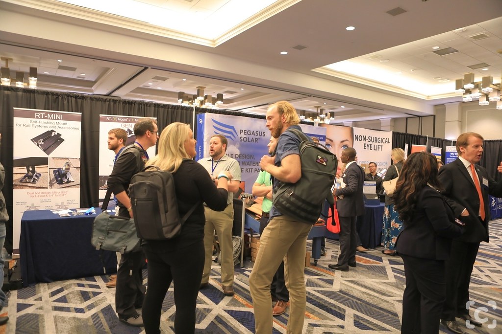 Past Solar Business Expo networking floor